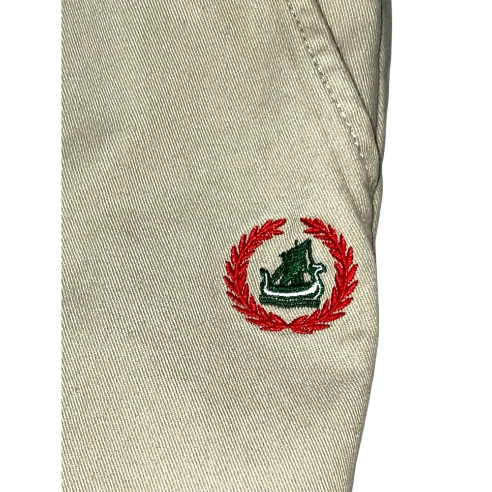 French Toast Men's Khaki Pants Size 40x30 Embroidered‎ Logo Nice